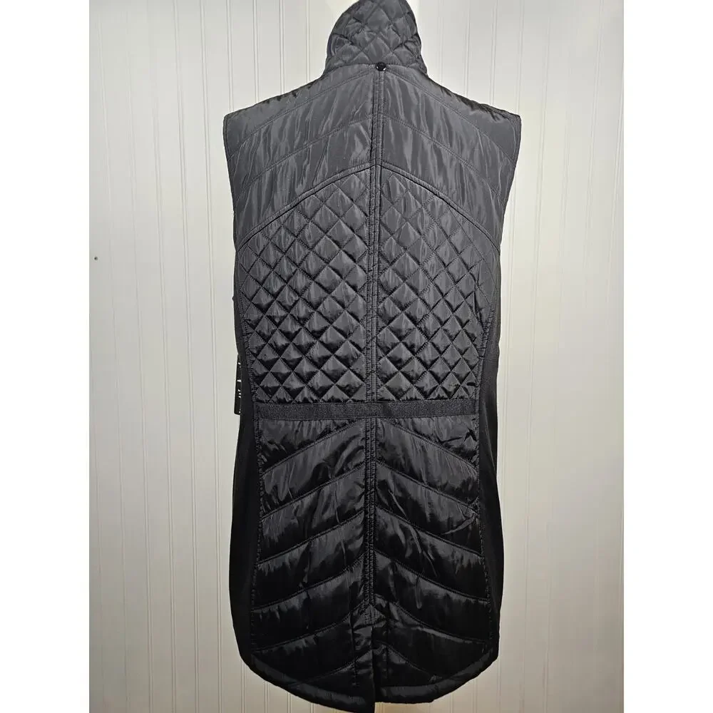 Sebby Collection Women's Black Quilted Vest Size 1X NWT - Picture 3 of 7